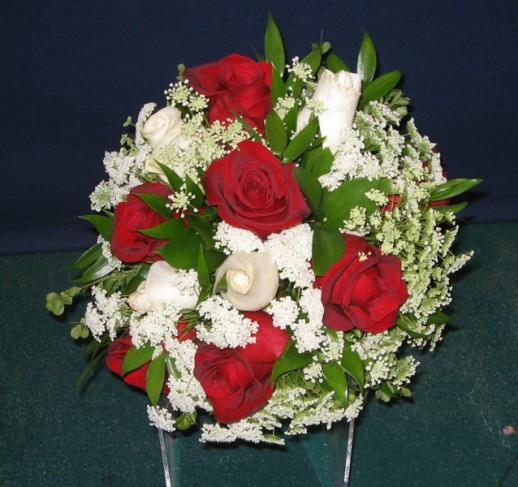 Red & White Wedding Bouquet