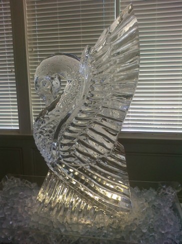 Swan Ice Sculpture