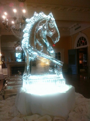 Horse Head Ice sculpture