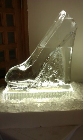 Glass Slipper Ice Sculpture