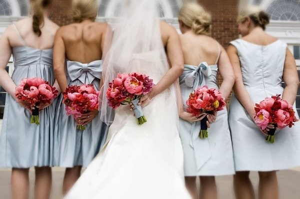 Beautiful Drak Pink Bridal Bouquets