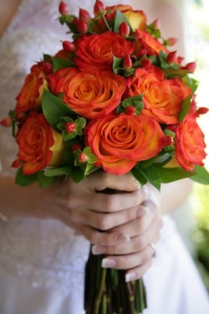 Gorgeous Orange Wedding Bouquet