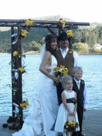 Fall Wedding Portrait by the Water