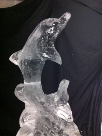 Dolphin Shaped Ice Sculpture