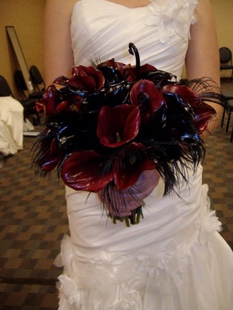 Deep Red Wedding Bouquet
