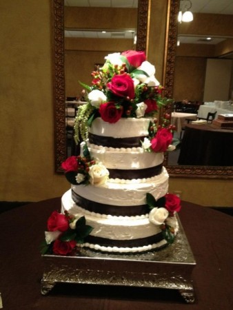 Beautiful 4 Tiered Wedding Cake