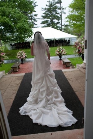 Gorgeous Bride Ready To Walk Down The Aisle