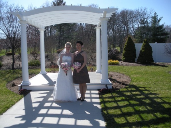 Bride & Bridesmaid By The Villa