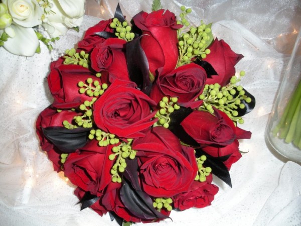 Red Rose Wedding Bouquet
