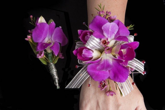 Fuschia Prom Corsage