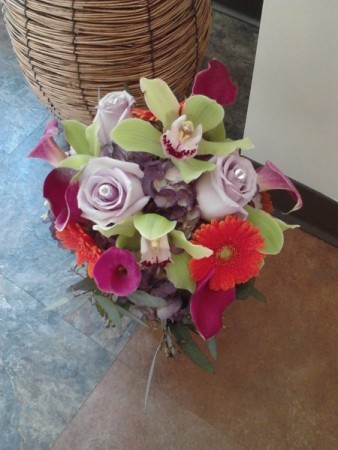 Orange Is In with this Wedding Bouquet