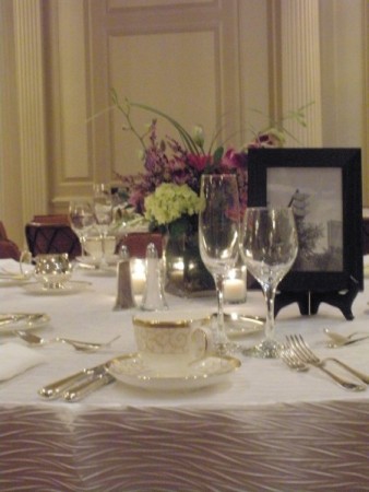 Centerpieces at the Trustee Ballroom