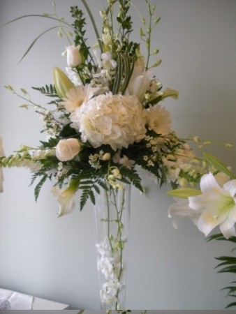 All White Reception Centerpiece