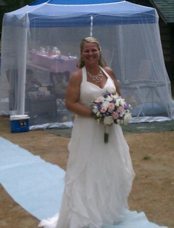 Lovely Bride Ready to Walk Down the Aisle