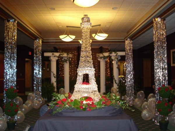 Eiffel Tower Ice Sculpture