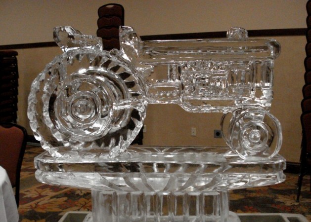 Farm Tractor Ice Sculpture-Carving