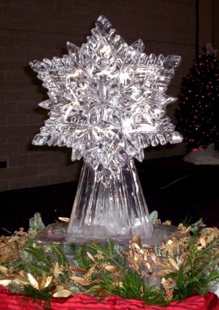 Stunning Snowflake Ice Sculpture-Carving