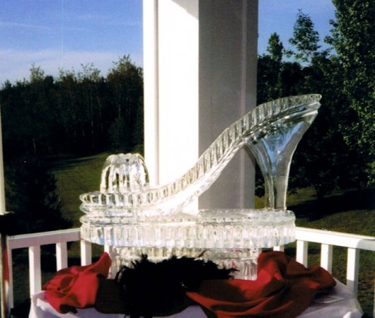 Cinderella Theme Glass Slipper Ice Sculpture