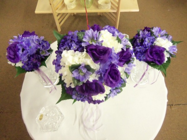 Silk Purple & Lavender Bouquets