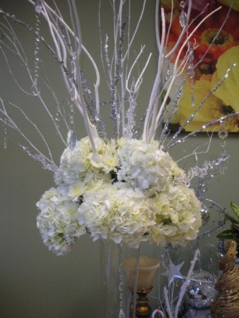 Stunning White Reception Centerpiece