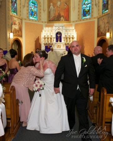 Bride & Groom Walking Down the Aisle