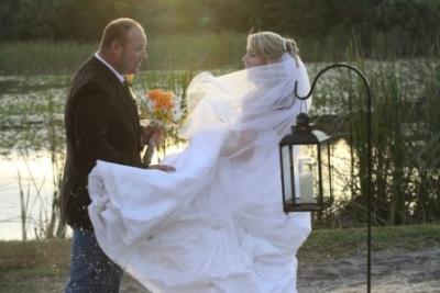 Bride & Groom by the Lake
