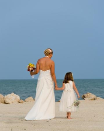 Bride and Flower Girl (Sea Gate Hotel in Del Ray Beach, Florida)