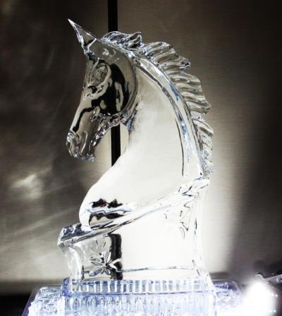 Horse Head Ice Sculpture
