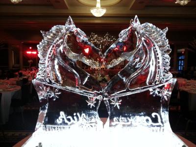 Horse Head Double Ice Sculpture