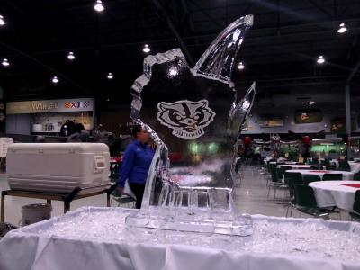 Wisconsin Badger Ice Sculpture