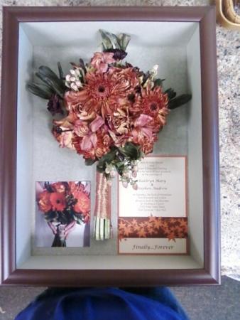 Preserved Wedding Bouquet in Frame