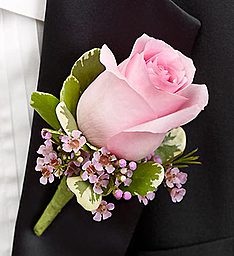 Pink Rose Boutonniere