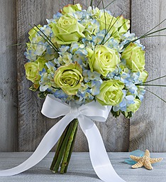 Green & Blue Wedding Bouquet