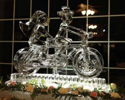Bicycle Built for Two-Abstract Wedding Ice Sculpture
