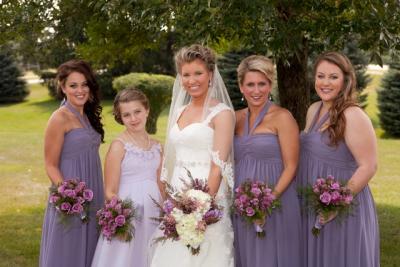 Bride And Her Beautiful Wedding Party