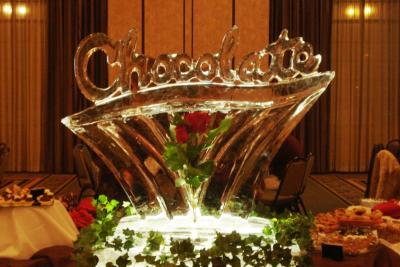 Chocolate and Roses Ice Sculpture