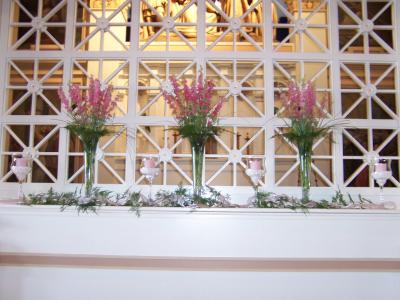 Pink Wedding Arrangements
