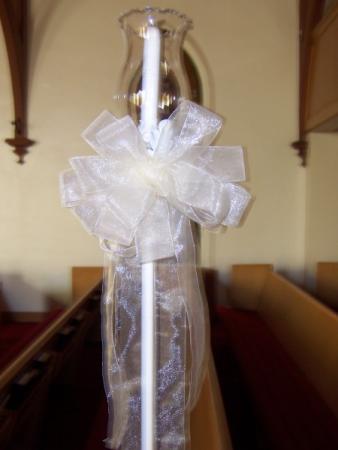Wedding Candle with Ribbon