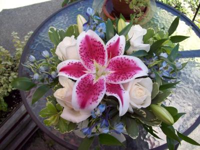 Stargazer Lily Reception Centerpiece