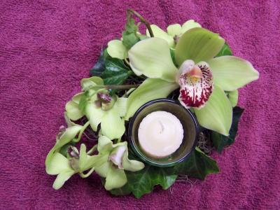 Orchid Candle Centerpiece