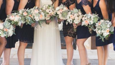 Wedding Portrait of Bride & Bridesmaids