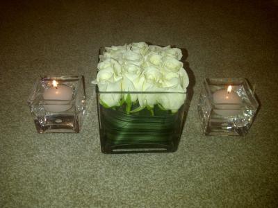 Reception Centerpiece White Flowers