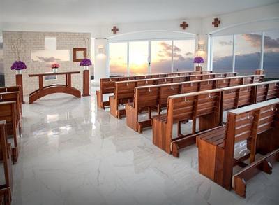 A very chic chapel to have your dream destination wedding in at the Hard Rock Hotel in Riviera Maya, Mexico.