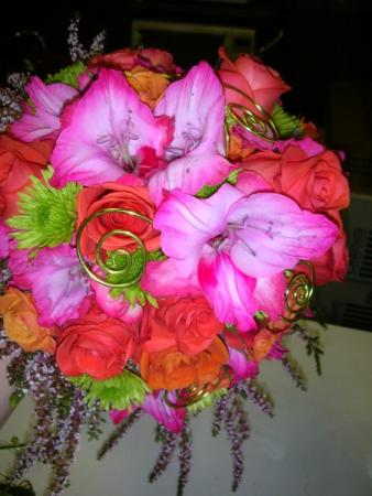 Coral & Pink Wedding Bouquet