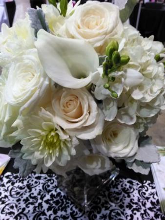 White Reception Centerpiece