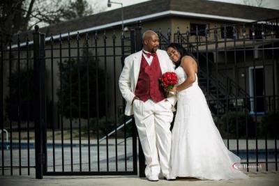 Bride & Groom Outdoor Wedding Portrait