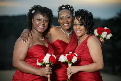 Bridesmaids in Red