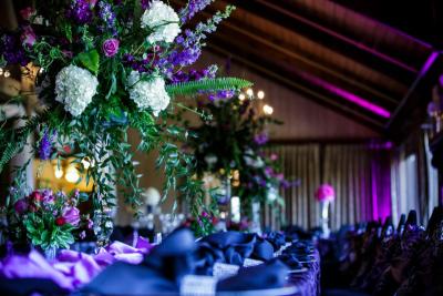 Centerpieces in Purple