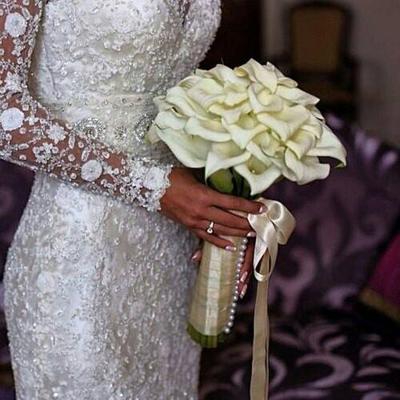 A Bride and Her Bouquet