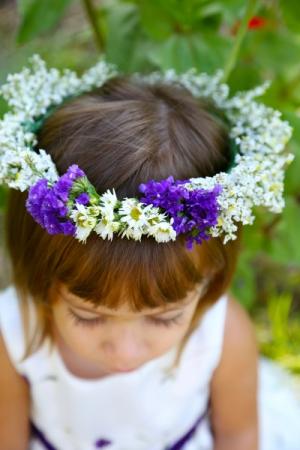 Flower Girl In Flower Crown 